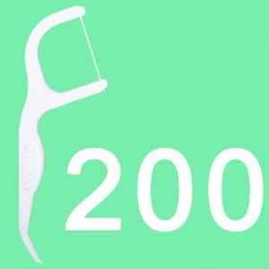 Extra Strong Dental Floss Picks | Professional Clean Flosser Picks | Toothpicks for Adults | Easy Grip Handle | Fresh Mint, 50 Count 4 Pack