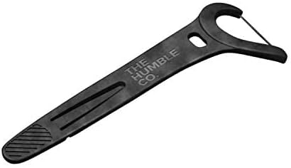 The Humble Co. Floss Picks (200 Count) – Plant Based Dental Floss Picks with Grip Handle for Superior Oral Care, Dental Hygiene, and Gum Health, Cruelty Free Tooth Floss Picks (Charcoal)
