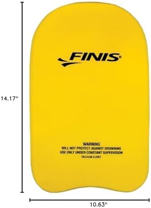 FINIS Foam Kickboard for Swim Training - Builds Leg Strength - Soft EVA Foam - Comfortable Grip - Yellow-StrideForce Fitness