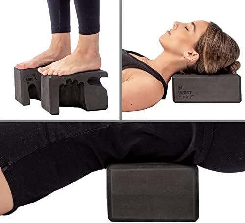 WRIST Buddy® Yoga Blocks 2 Pack | Reduces and Prevents Wrist Pain, Enhances Comfort Stability and Grip Strength on the Blocks | Hand-Shaped Blocks | EVA Yoga Accessories Set | Best Gifts for Yoga-StrideForce Fitness