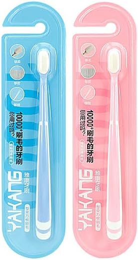 Special Soft Adult Toothbrush with 10000 Micro Nano Bristles, Compact Head & 4-Piece Set, for Sensitive Teeth & Gum Recession, Single Layer Independent Packaging