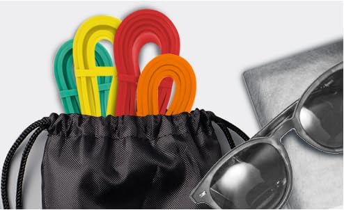 Resistance Bands Set with Carrying Bag, 4 Color-Coded Pull Up Assistance Bands for Exercise, Workout, Fitness-StrideForce Fitness