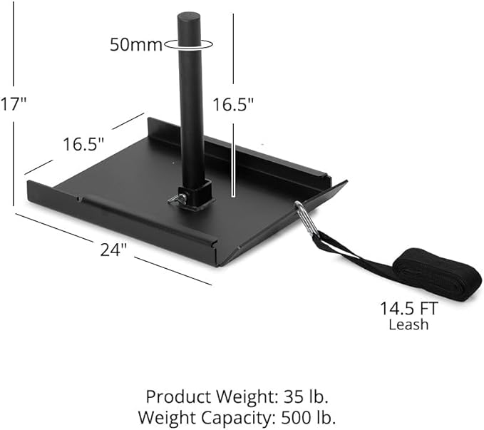 Titan Fitness Power Speed Training Sled with 14.5ft Leash, 500 LB Capacity, Weighted Drag or Pull Sled for Speed, Agility, and Strength Training-StrideForce Fitness