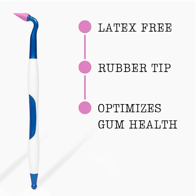 Gum Stimulators 4 Pack - Dental Plaque Remover Tool, Gum Brush, Gum Dental Picks - Rubber Tip Stimulator, Latex-Free, Pack of 4
