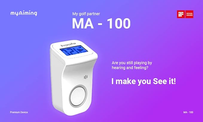 See Directions Digitally! Golf Aiming Device White-StrideForce Fitness