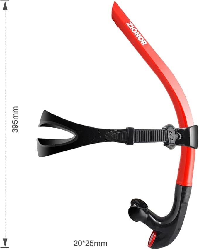 ZIONOR Snorkel Lap Swimming Swimmer Training Diving Snorkeling Comfortable Mouthpiece One-Way Purge Valve for Pool Open Water-StrideForce Fitness