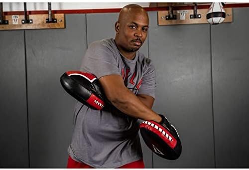 TITLE Boxing Air Vent Technology Punch Mitts, Black/Red - Boxing Pads, Muay Thai Pads, Punching Mitts, Focus Mitts, Boxing Equipment, Punching Pads, MMA Equipment, Kickboxing-StrideForce Fitness