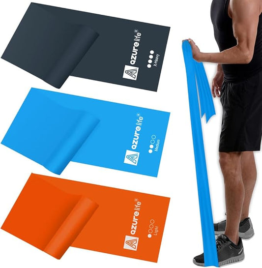 Resistance Bands,Professional Long Non-Latex Elastic Stretch Bands,Exercise Bands for Physical Therapy, Yoga, Pilates, Rehab, at-Home or The Gym Workouts, Strength Training-StrideForce Fitness