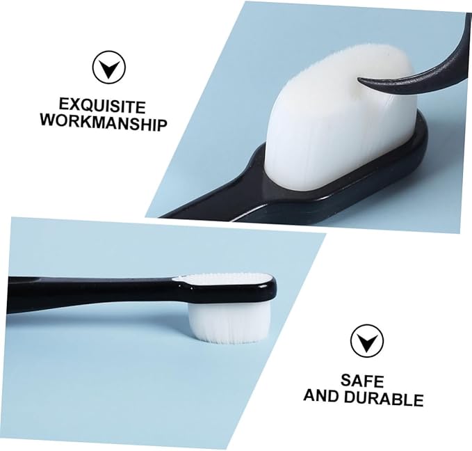 2Pcs Soft Toothbrush for Adults Sensitive Gum Care Super Soft Bristles for Plaque Removal Ergonomic Handle for Home and Travel Use