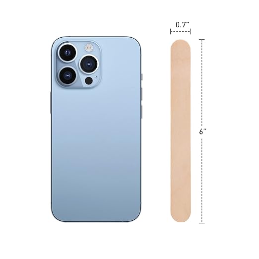 JMU Tongue Depressors Sterile 100 Count, 6" Tongue Depressors Wood Individually Wrapped for Medical Popsicle Crafts