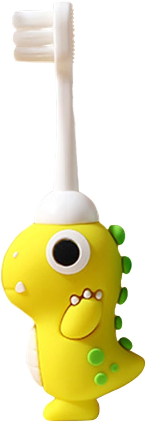 Dinosaur Kids Toothbrush – Todler Sized Brush Head, Soft Bristles Training Toothbrush, Fun Dinosaur Design | Orall Care for Children Boys and Girls, Gentle Cleaning for Daily Brushing Routine