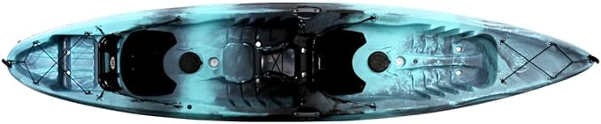 Perception Tribe 13.5 Sit on Top Tandem Kayak for All-Around Fun Large Rear Storage with Tie Downs