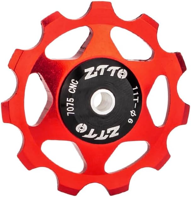 ZTTO Guide Pulley Bike Rear Derailleur Pulley Wheels, Colorful Aluminum Alloy 11T 13T CNC Road Bike Guide Roller Bicycle Derailleur 4mm 5mm 6mm for MTB, Road Bike-StrideForce Fitness