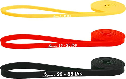 LEZER Resistance Bands - Pull Up Bands for Home Gym Fitness, Stretching, Physical Therapy & Training - Includes Instruction-StrideForce Fitness