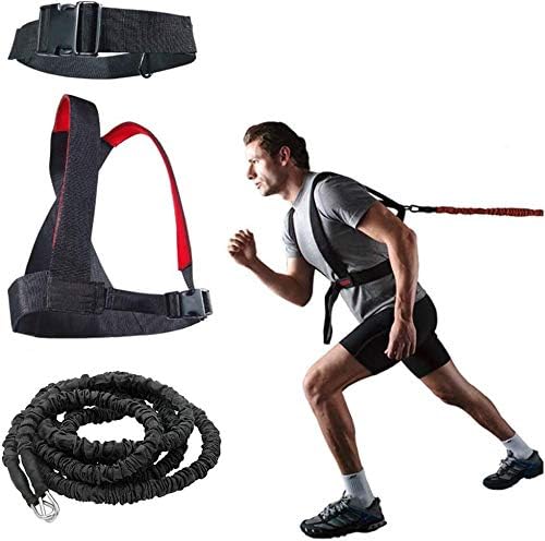 YNXing Dynamic Resistance Trainer for Resistance Training to Improve Strength, Power, and Agility 5m/2m Elastic Cord Set-StrideForce Fitness
