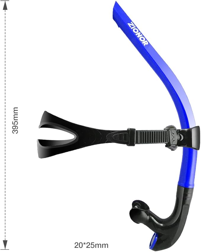 ZIONOR Snorkel Lap Swimming Swimmer Training Diving Snorkeling Comfortable Mouthpiece One-Way Purge Valve for Pool Open Water-StrideForce Fitness