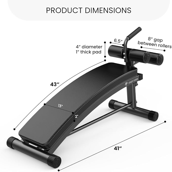 Finer Form Gym-Quality Sit Up Bench with Reverse