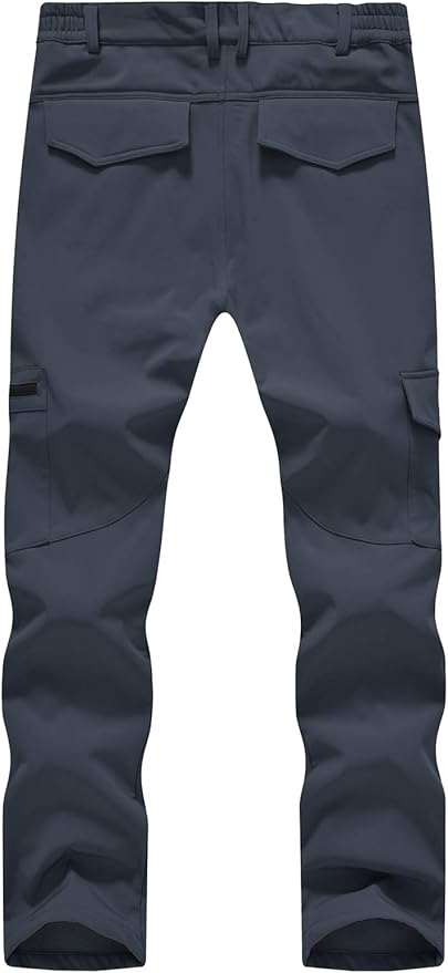 TBMPOY Men's Snow Ski Fleece Lined Hiking Pants Waterproof Winter Snowboard Warm Outdoor Insulated Pants Windproof