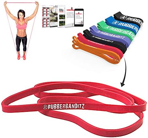 Rubberbanditz Pull Up Assist Resistance Bands Heavy Duty Loop Exercise Workout Bands for Powerlifting, Mobility, and Stretching-StrideForce Fitness
