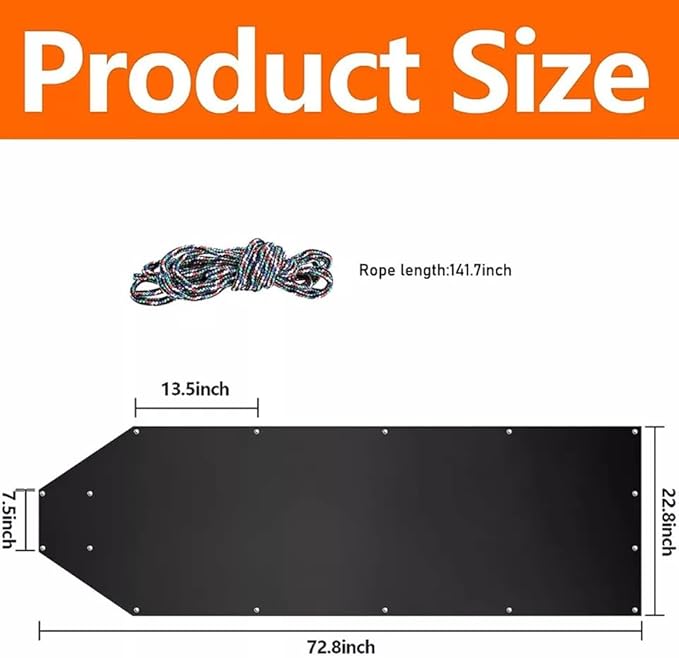 Deer Drag Sled Game Hauler Utility Snow Sled Deer Hunting Sled for Effortless Hauling of Ice Fishing Supplies, Firewood, Duck Hunting Gears, Fishing Equipment-StrideForce Fitness