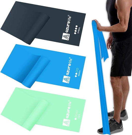 Resistance Bands,Professional Long Non-Latex Elastic Stretch Bands,Exercise Bands for Physical Therapy, Yoga, Pilates, Rehab, at-Home or The Gym Workouts, Strength Training-StrideForce Fitness