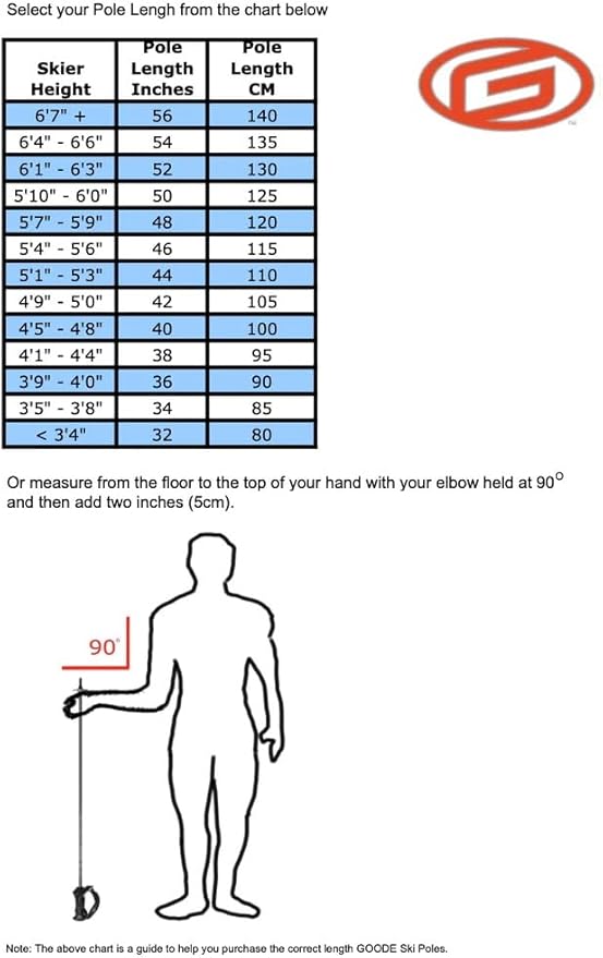 Goode G-Max Pole with Patented Composite Fiber Shaft, White/Silver, 46-Inch/115cm-StrideForce Fitness