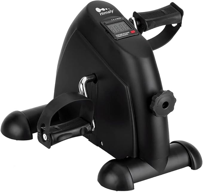 Mini Exercise Bike, himaly Under Desk Bike Pedal Exerciser Portable Foot Cycle Arm & Leg Peddler Machine with LCD Screen Displays-StrideForce Fitness