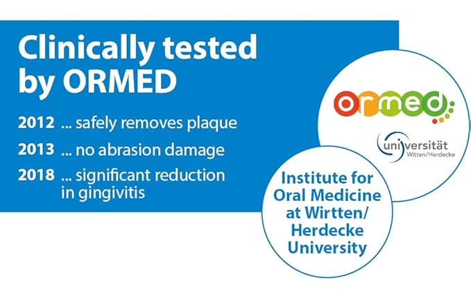 Emmi-dent Electric Ultrasonic Toothbrush Set with Gentle 100% Ultrasound Cleaning Technology. Ideal for Sensitive Teeth & Gums, Plaque Removal and More! Includes Nano-Bubble Toothpaste. Rechargeable.