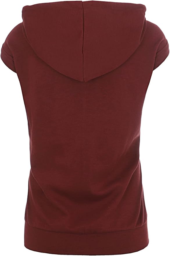 GIVON Women's Lightweight Hooded Vest Sleeveless 1/4 Zip Pullover Casual Hoodie Sweatshirt with Pockets