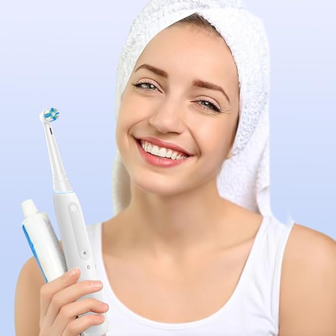 Brush Heads with Medium Bristles Compatible with Oral B IO 2/3/4/5/6/7/8/9/10/Deep Clean Electric Toothbrushes, Replacement Heads for IO (10 White)