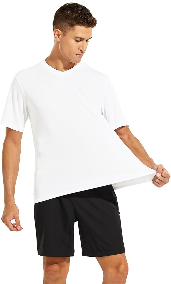 MIER Men's Quick Dry Workout Shirts Moisture Wicking Running Athletic Performance T-Shirts Recycled Polyester Top Tee-StrideForce Fitness