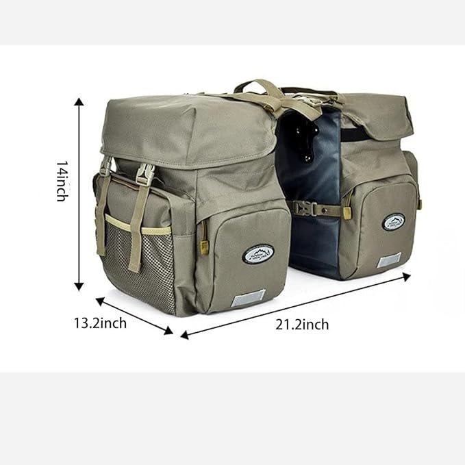 ZTZ Bike Bags for Bicycles Rear Rack, Waterproof Rear Bike Rack Bag with Rain Cover and Reflective Trim-StrideForce Fitness