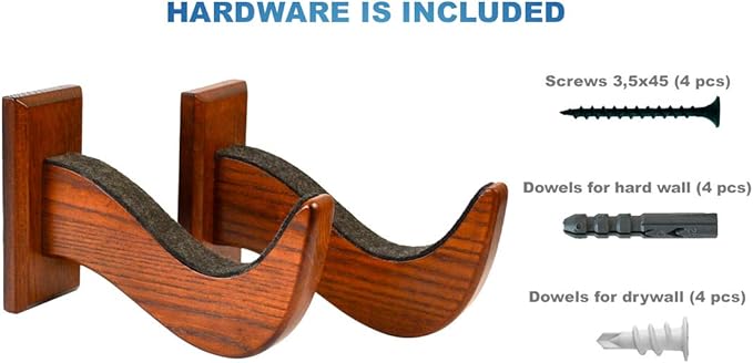 TESLYAR Surfboard Wall Mount – Wooden Surfboard Rack for Wall Storage – Solid Wood Hooks for Surfboard, Snowboard, Paddle Board & Wakeboard – Wave Style-StrideForce Fitness