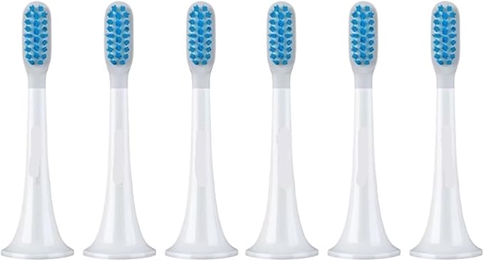 3/6PCS Compatibility for Xiaomi Mijia T300 T500 Sonic Electric Toothbrush Head Teethbrush Replacement Heads(6PCS Sensitive Heads)