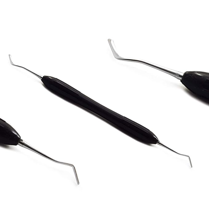 MEDSPO Professional Dental Instruments Filling | Osteotome Periotome Luxating Elevator Implant | Orthodontic PDL Teeth | Surgical Root Extraction Spreading (Silicone Composite Set Of 4)