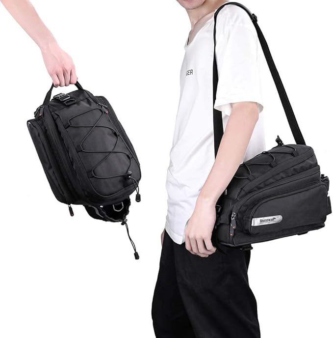 Rhinowalk Bike Bag Bike Trunk Bag Bike Pannier Bag,(for Bicycle Cargo Rack Saddle Bag Shoulder Bag Laptop Pannier Rack Bicycle Bag Professional Cycling Accessories)-StrideForce Fitness