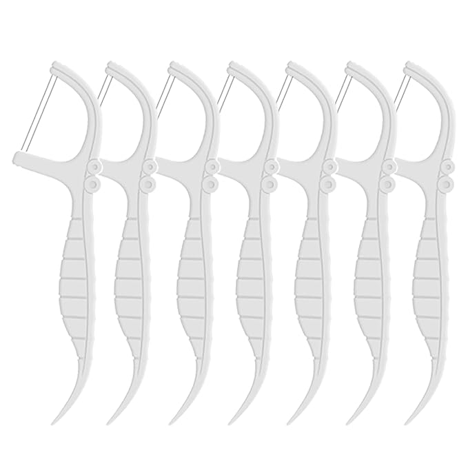 EasyHonor Dental Floss Picks,Twin-Line Mint Flavor Dental Flossers, Dual Action Flossing System, Easy Carry and Pick, 156 Count Floss Sticks in 3 Portable case.(White, Mint)