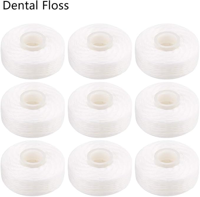 Disposable Floss with 50m Nylon, Tooth Cleaner, 9Pcs Oral Care Tool for Home & Travel (9 Pieces)