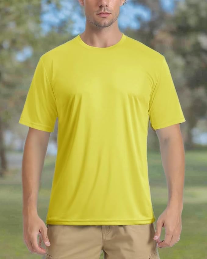 Boladeci Men's Swim Shirt Short Sleeve UPF 50+ Sun Protection SPF UV Moisture Wicking Lightweight Quick Dry Rash Guard-StrideForce Fitness