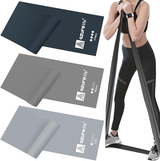 Resistance Bands,Professional Long Non-Latex Elastic Stretch Bands,Exercise Bands for Physical Therapy, Yoga, Pilates, Rehab, at-Home or The Gym Workouts, Strength Training-StrideForce Fitness