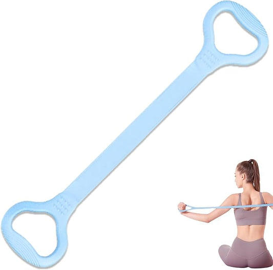 LEZER Figure 8 Resistance Band, Fitness Elastic Rope, Execrise Workout for Arm, Back, Chest and Shoulder, Yoga, Pilates, Stretching, Physical Therapy Equipment-StrideForce Fitness