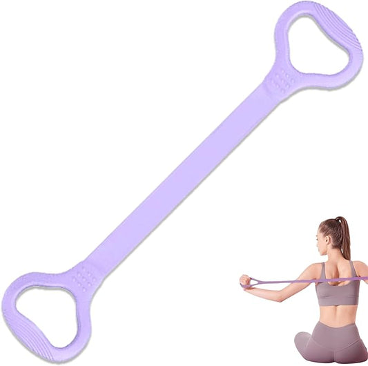LEZER Figure 8 Resistance Band, Fitness Elastic Rope, Execrise Workout for Arm, Back, Chest and Shoulder, Yoga, Pilates, Stretching, Physical Therapy Equipment-StrideForce Fitness