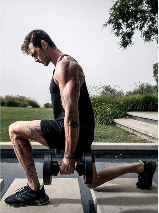 SMRTFT NUOBELL Adjustable Dumbbells | The Original All-in-One NUOBELL Adjustable Dumbbell Set | Feel Real Like Traditional Dumbbells | Highly Durable | Best 2 Year Warranty-StrideForce Fitness