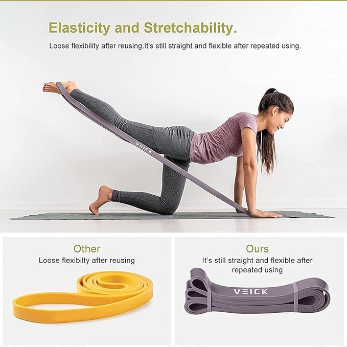 VEICK Resistance Bands for Working Out, Exercise Bands, Workout Bands, Pull Up Assistance Bands, Long Heavy Stretch Bands Set for Men and Women, Power Weight Gym at Home Fitness Equipment-StrideForce Fitness