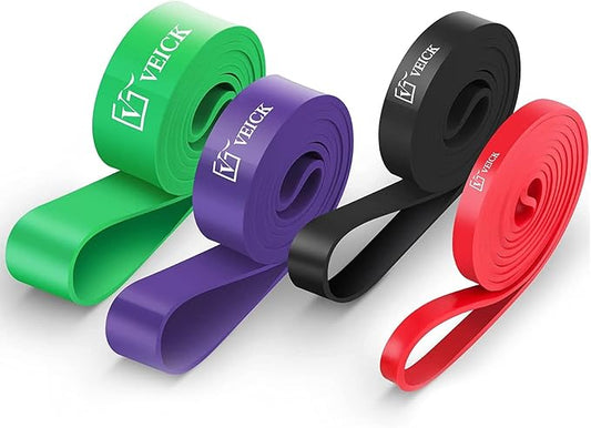 VEICK Resistance Bands for Working Out, Exercise Bands, Workout Bands, Pull Up Assistance Bands, Long Heavy Stretch Bands Set for Men and Women, Power Weight Gym at Home Fitness Equipment-StrideForce Fitness