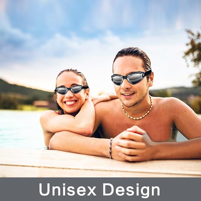 Swim Goggles Swimming Goggles No Leaking with Nose Clip, Earplugs, Swim Cap and Case for Men Women-StrideForce Fitness