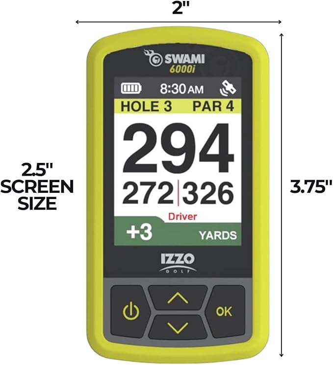 Izzo Swami 6000 Handheld Golf GPS Water-Resistant Color Display With 38,000 Course Maps & Scorekeeper Model may vary-StrideForce Fitness