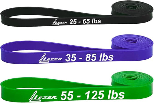 LEZER Resistance Bands - Pull Up Bands for Home Gym Fitness, Stretching, Physical Therapy & Training - Includes Instruction-StrideForce Fitness