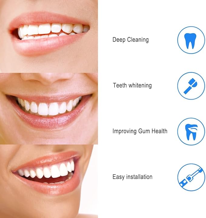 Toothbrush Replacement Heads Refills for Oral B - Precision Clean Brush Head for Gentle & Effective Cleaning and Optimal Dental Care, by DeBizz (8)