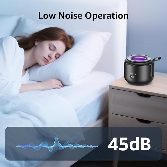 Ultrasonic Retainer Cleaner Machine: 48kHz Rechargeable Cordless Denture Cleaner - Waterproof Ultrasonic Jewelry Cleaner - 200ML Dental Cleaning Pod for Mouth Guard, Aligner